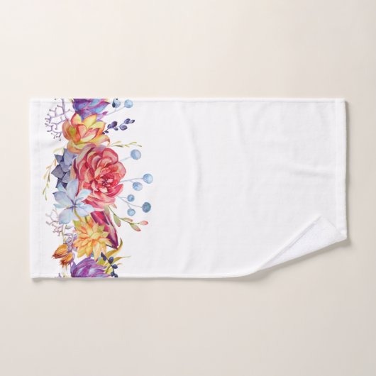 Waterverf succes op witte doekset bad handdoek (Handdoek)