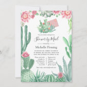 Waterverf Succulent Baby of Vrijgezellenfeest per  Kaart (Voorkant)