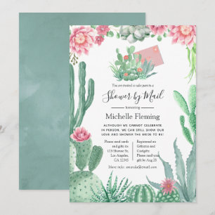 Waterverf Succulent Baby of Vrijgezellenfeest per  Kaart