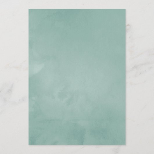 Waterverf Succulent Baby shower Advieskaart (Achterkant)