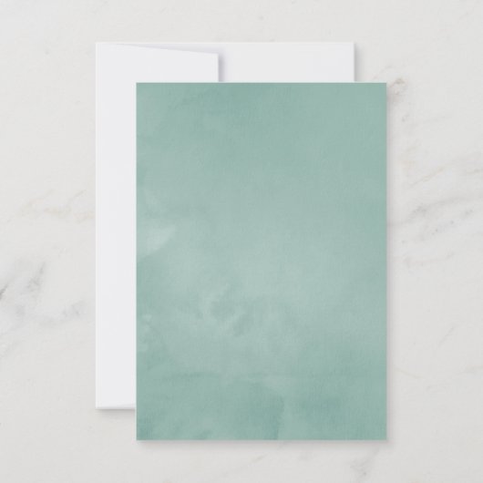 Waterverf Succulent Baby shower Bedankkaart (Achterkant)