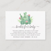 Waterverf Succulent Baby shower Book Request Informatiekaartje (Voorkant)
