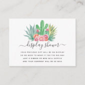 Waterverf Succulent Baby shower Display Shower Informatiekaartje (Voorkant)