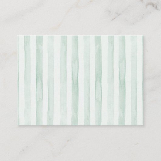 Waterverf Succulent Baby shower Display Shower Informatiekaartje (Achterkant)