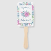 Waterverf Succulent Baby shower Handwaaier (Voorkant)
