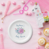 Waterverf Succulent Baby shower Papieren Bordje (Feest)
