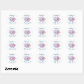 Waterverf Succulent Baby shower Ronde Sticker (Vel)