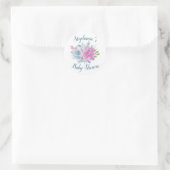 Waterverf Succulent Baby shower Ronde Sticker (Tas)