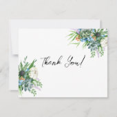 Waterverf Succulent Bloemen Boeket Boho Bruiloft Bedankkaart (Voorkant)