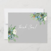 Waterverf Succulent Bloemen Boeket Boho Bruiloft Bedankkaart (Voorkant)