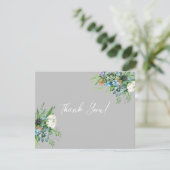 Waterverf Succulent Bloemen Boeket Boho Bruiloft Bedankkaart (Staand voorkant)