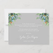 Waterverf Succulent Bloemen Boeket Boho Bruiloft Bedankkaart (Achterkant)