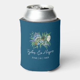 Waterverf Succulent Bloemen Boeket Boho Bruiloft Blikjeskoeler