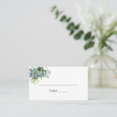 Waterverf Succulent Bloemen Boeket Boho Bruiloft Plaatskaartje (Staand voorkant)