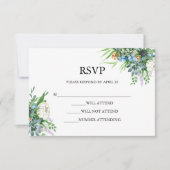 Waterverf Succulent Bloemen Boeket Boho Bruiloft RSVP Kaartje (Voorkant)