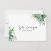 Waterverf Succulent Bloemen Boeket Boho Bruiloft RSVP Kaartje (Achterkant)