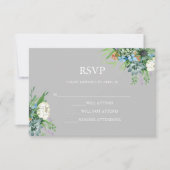 Waterverf Succulent Bloemen Boeket Boho Bruiloft RSVP Kaartje (Voorkant)