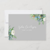 Waterverf Succulent Bloemen Boeket Boho Bruiloft RSVP Kaartje (Achterkant)