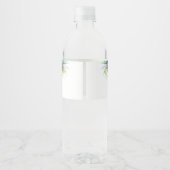 Waterverf Succulent Bloemen Boeket Boho Bruiloft Waterfles Etiket (Achterkant)