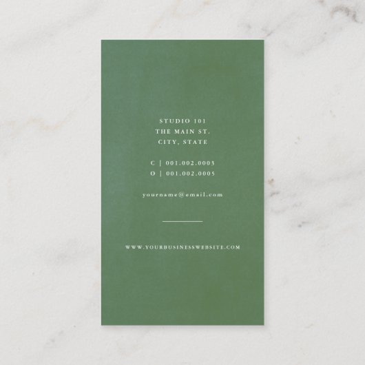 Waterverf Succulent Bloemen Chique Botanische Tuin Visitekaartje (Achterkant)