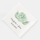 waterverf succulent bloemenbruiloft servet (Hoek)