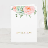 Waterverf Succulent Blush Floral Elegant Wedding (Voorkant)
