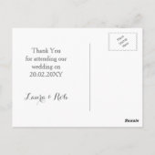 Waterverf Succulent Blush Floral Elegant Wedding Briefkaart (Achterkant)