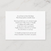 Waterverf Succulent Blush Floral Elegant Wedding Informatiekaartje (Achterkant)