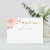 Waterverf Succulent Blush Floral Elegant Wedding Informatiekaartje (Staand voorkant)