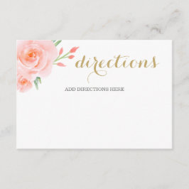 Waterverf Succulent Blush Floral Elegant Wedding Informatiekaartje