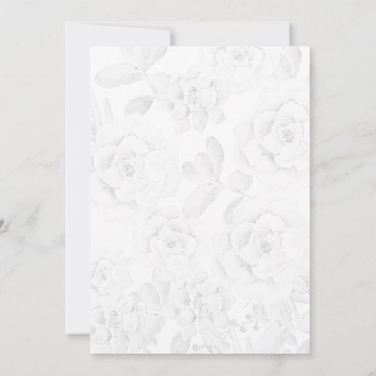 Waterverf Succulent Blush Floral Elegant Wedding Kaart (Achterkant)