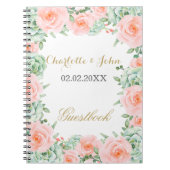 Waterverf Succulent Blush Floral Elegant Wedding Notitieboek (Voorkant)