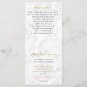 Waterverf Succulent Blush Floral Elegant Wedding Programmakaart (Achterkant)