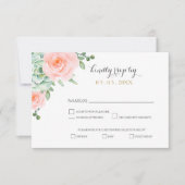 Waterverf Succulent Blush Floral Elegant Wedding RSVP Kaartje (Voorkant)