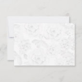 Waterverf Succulent Blush Floral Elegant Wedding RSVP Kaartje (Achterkant)
