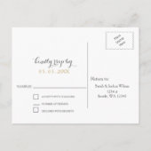 Waterverf Succulent Blush Floral Elegant Wedding Uitnodiging Briefkaart (Achterkant)