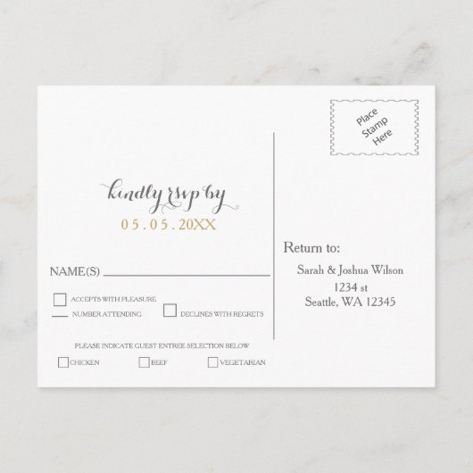 Waterverf Succulent Blush Floral Elegant Wedding Uitnodiging Briefkaart (Achterkant)