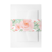 Waterverf Succulent Blush Floral Elegant Wedding Uitnodigingen Wikkel (Voorkant Voorbeeld)