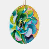 Waterverf succulent botanisch keramisch ornament (Rechts)