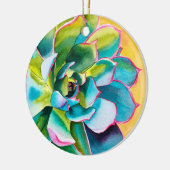 Waterverf succulent botanisch keramisch ornament (Links)