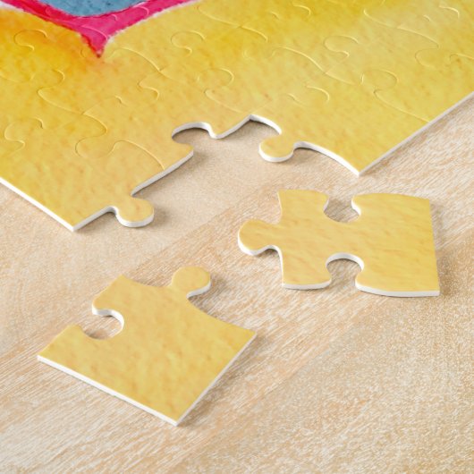 Waterverf succulent botanisch legpuzzel (Zijkant)