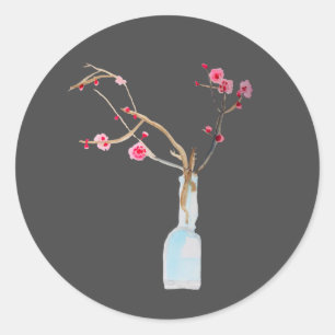 Waterverf succulent botanisch ronde sticker