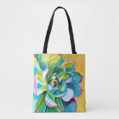 Waterverf succulent botanisch tote bag (Voorkant)
