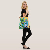 Waterverf succulent botanisch tote bag (Op model)