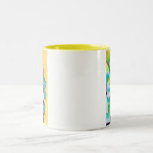 Waterverf succulent botanisch tweekleurige koffiemok (Center)