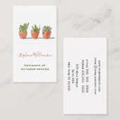 Waterverf Succulent Botanisch Visitekaartje (Voorkant / Achterkant)