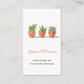 Waterverf Succulent Botanisch Visitekaartje (Voorkant)