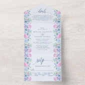 Waterverf Succulent Botanische bruiloft All In One Uitnodiging (Binnen)