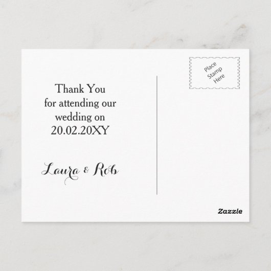 waterverf succulent bruiloft bedankjes briefkaart (Achterkant)