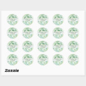 waterverf succulent bruiloft bloemenstickers ronde sticker (Vel)